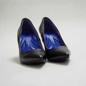 Antonia Saint Micro Fiber Leather Black Pumps